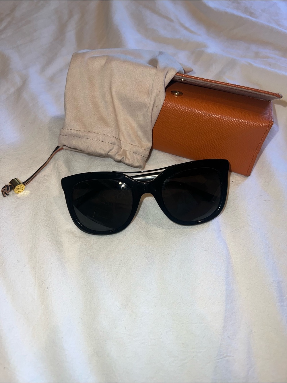 Tory Burch Black Cat-Eye Sunglasses